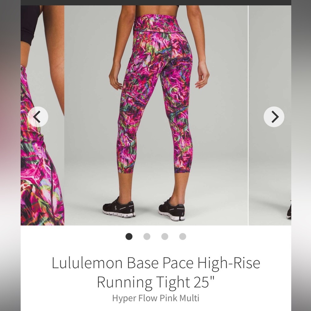 Lululemon Hyper Flow Pink Multi Leggings